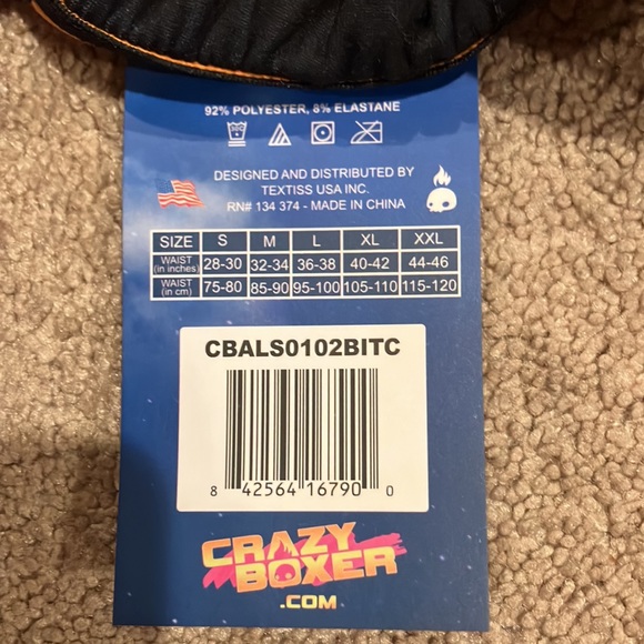 Crazy Boxer NWT soft touch boxer brief Size M Bitcoin theme Rich Money - Picture 6 of 6